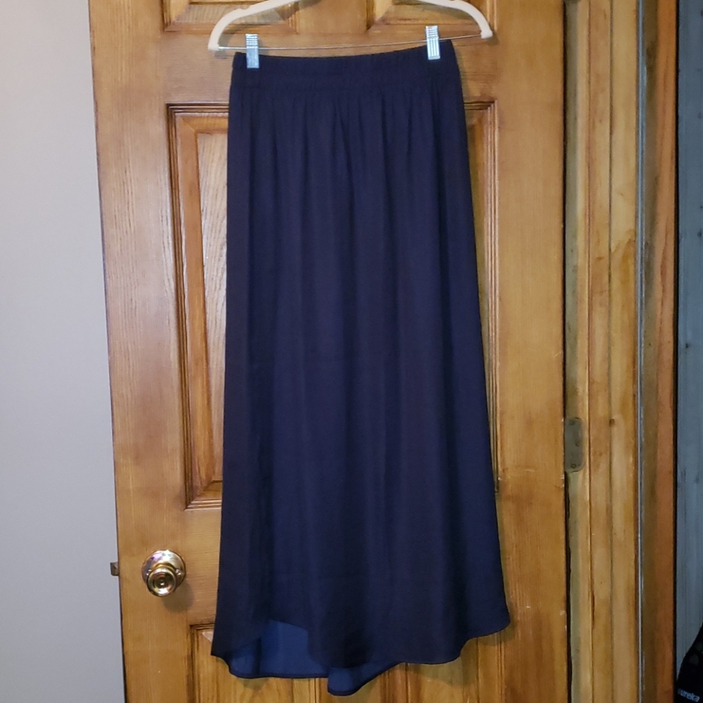 Silky Blue Maxi Skirt